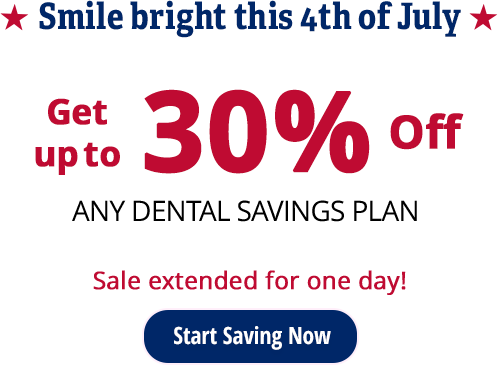 Hurry, Ends In: | 
Get 20% off on any Dental Savings Plan! Use Code FLASH624